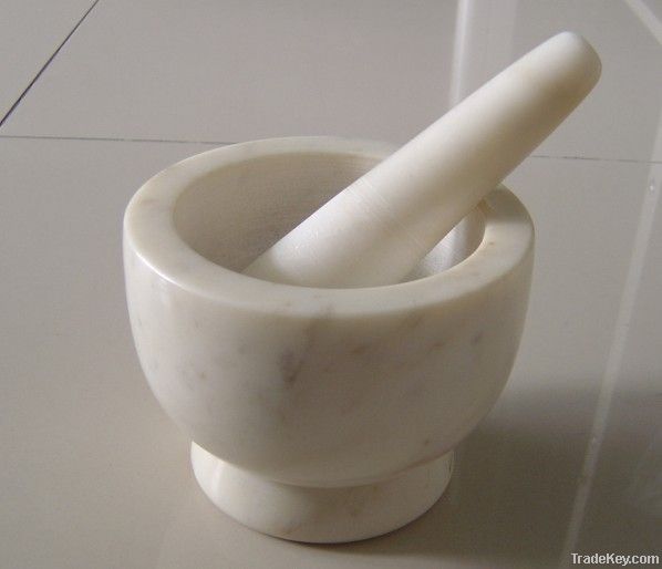 Marble Mortar and Pestle