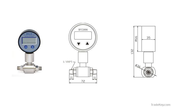smart digital differiential pressure gauge