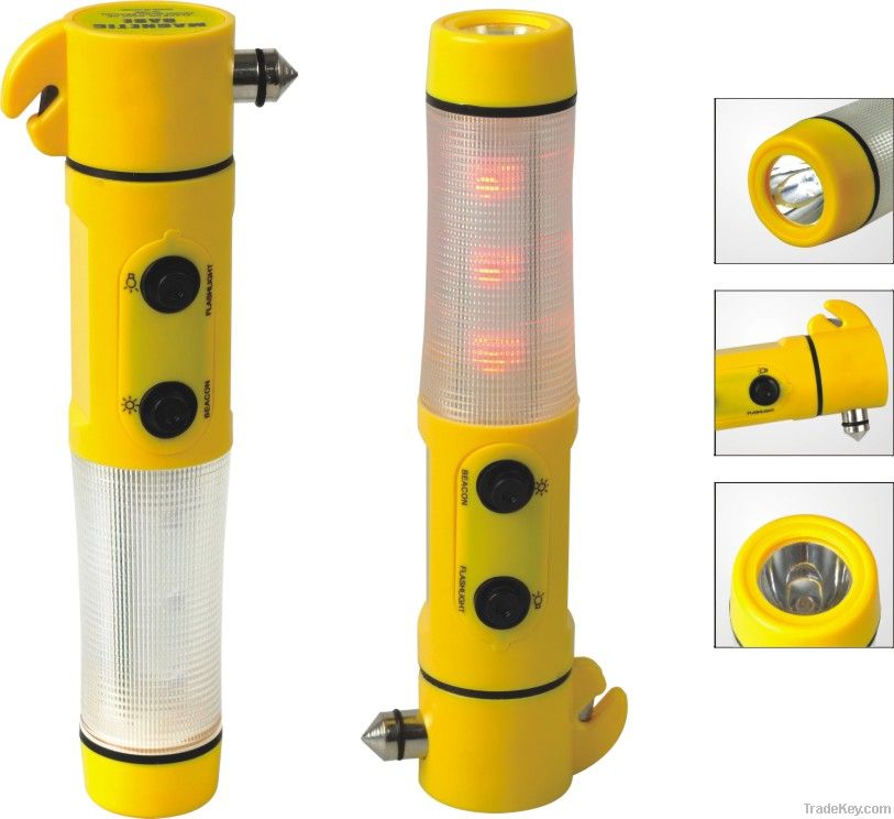 Multifunctional Auto / Car Emergency LED Flashlight with Safety Hammer