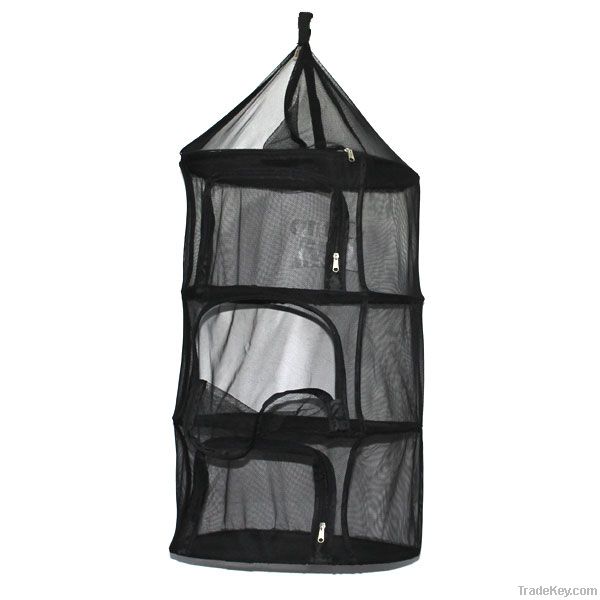 Square anti-mosquito folding netting hanging cage camp black