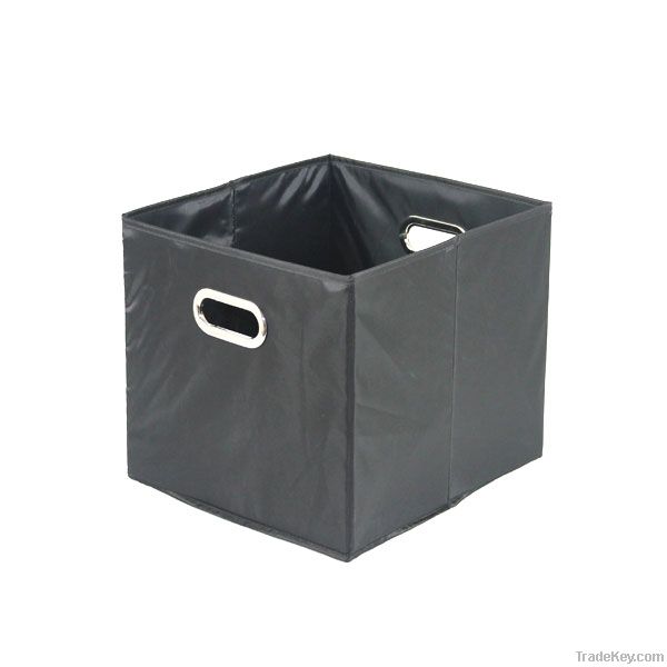 Folding storage drawer metal handle polyester 210d cardboard black