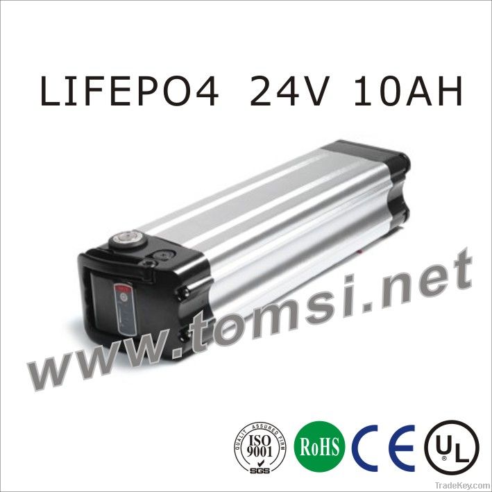 E-bike rechargeable battery Lifepo4 24V 10Ah