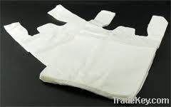 White HDPE t-shirt bag