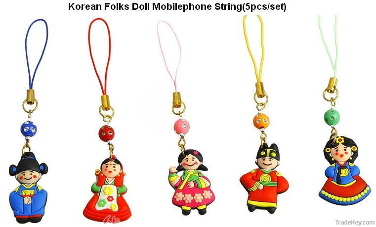 Mobile Phone Ring with Korean Traditional Costumes