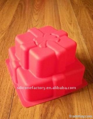 silicone cake mould -Gift box cake mould