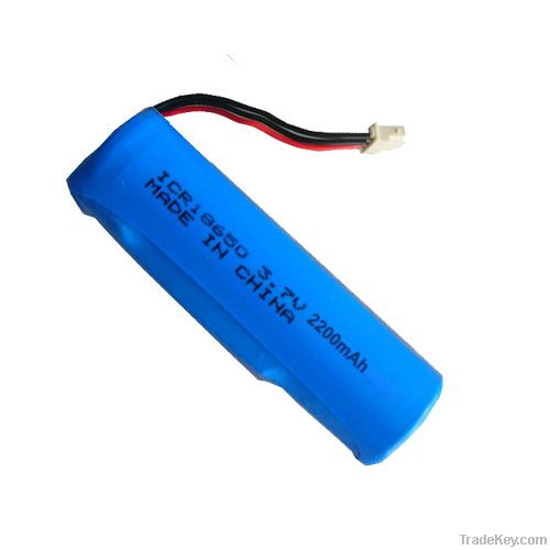 Rechargeable 18650 2200mah Li-ion Battery with pcm
