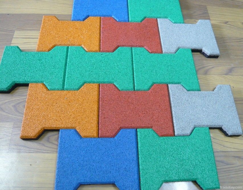 Types of Bone Shape Rubber Flooring Tile