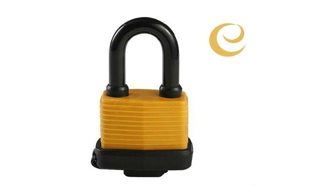 color water proof laminated iron padlock