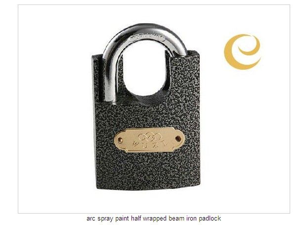 arc spray paint half wrapped beam iron padlock