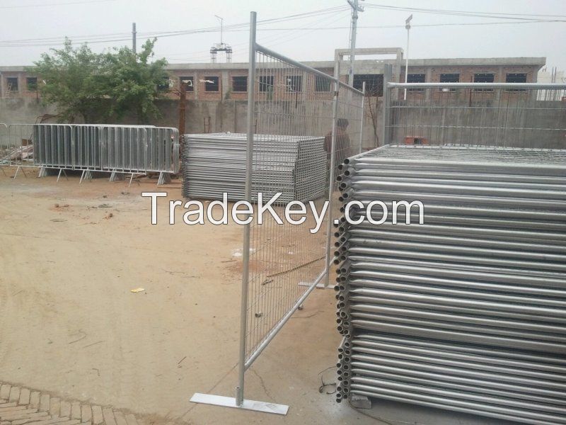 Galvanized Temporary Fence, ISO 9001 factory