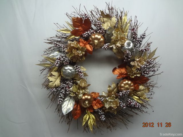 artificial christmas flower wreath