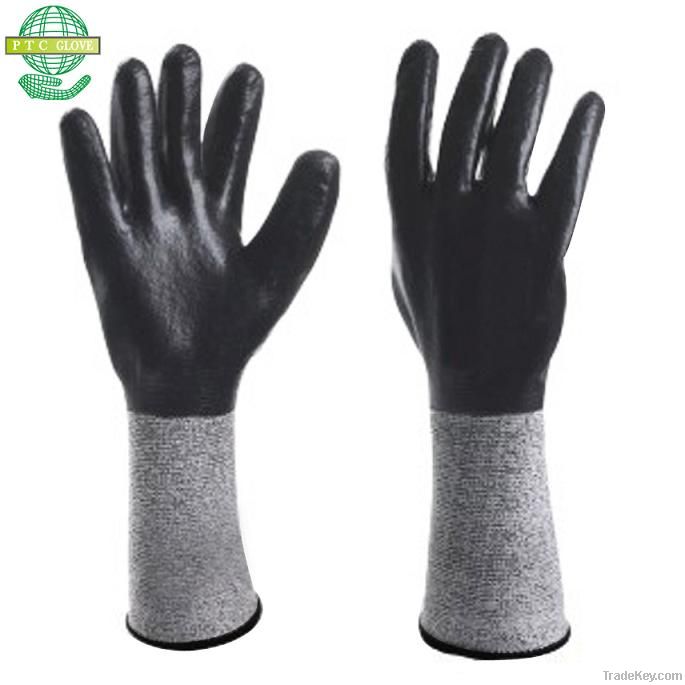 Foam Nitrile cut resistance glove level 5 for winter use