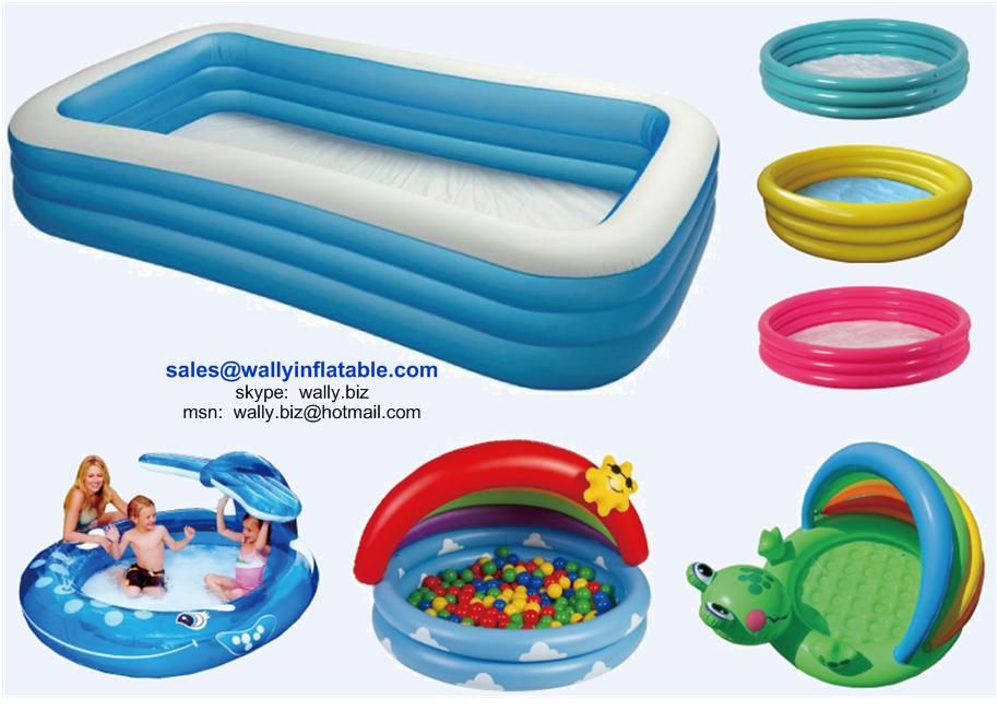 Inflatable swimming pool, 3-ring pool, sunshade swimming pool