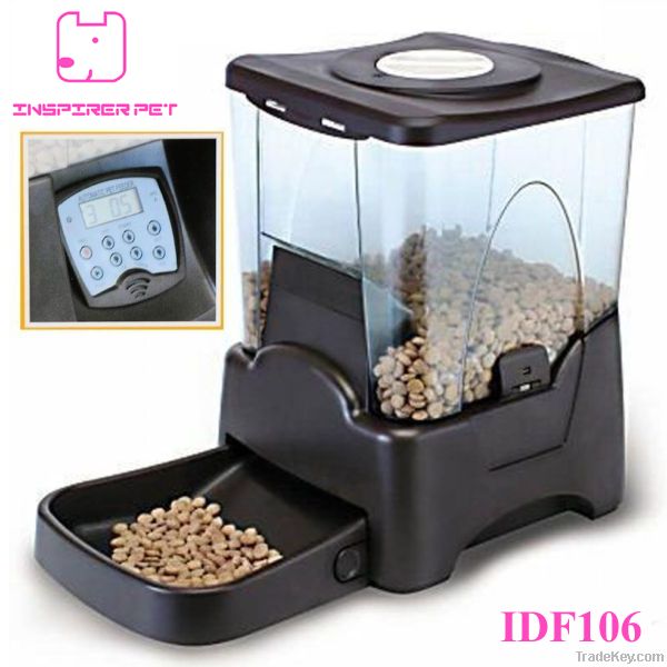 Auto Pet Dog Cat Feeder High Capacity Voice Message Dish Bowl Food Dis