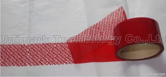 Tamper evident security packing tape