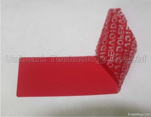 Non transfer tamper proof security VOIDOPEN label material