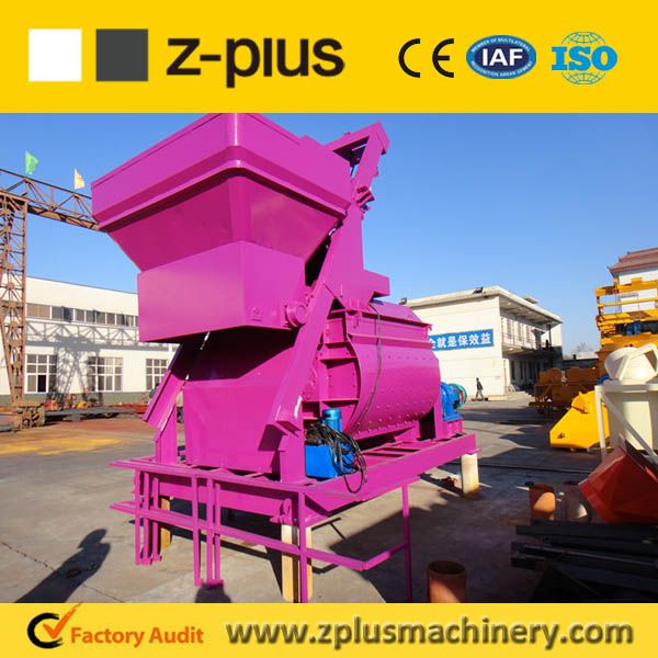 China famous brand ZPLUS offer twin shaft Concrete mixer JS series