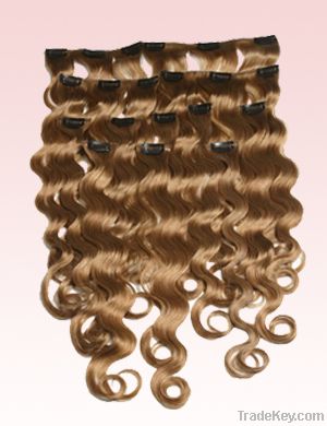 100% Indian remy hair clip in hair extensions