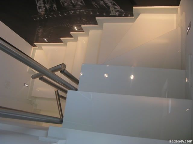 crystallized glass stairway