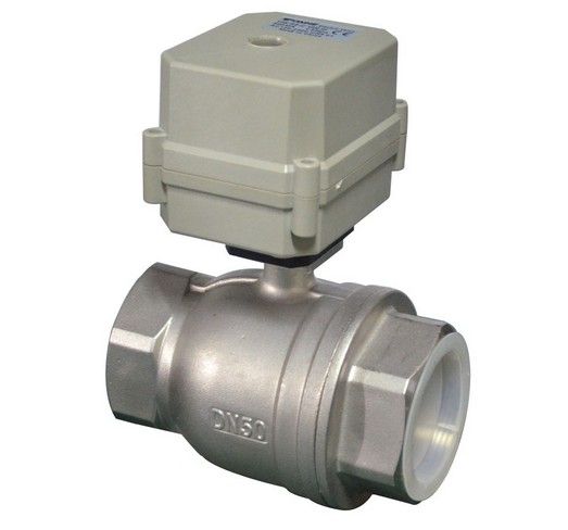 12V or 24V electric actuator valve 1 1/4'',1 1/2'' and 2'' stainless steel valve NPT/BSP thread, 1.0Mpa, 10Nm for water treatment