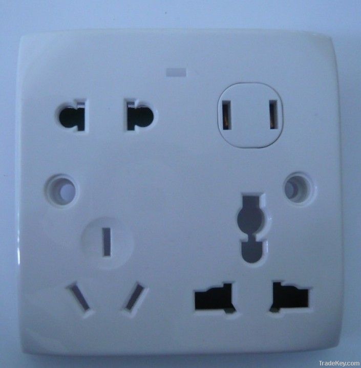 gang switch with socket