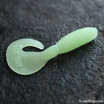 Grub Lure Worm Bait Soft Plastic Fishing Lure