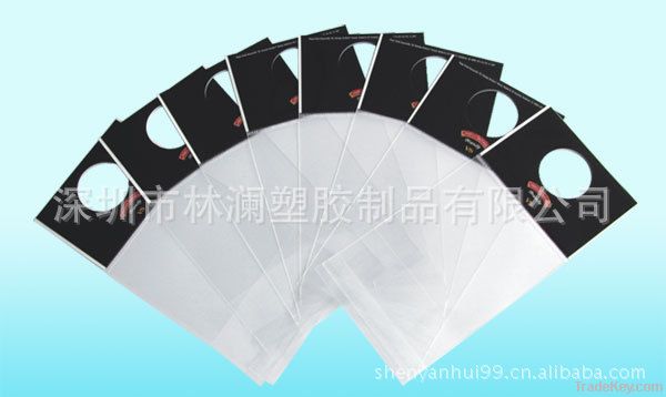 clear opp plastic bag with card