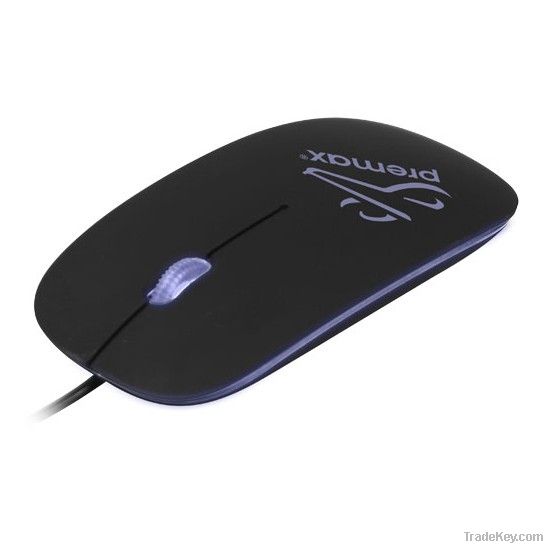 PC Slim Wired Optical Mouse With Led Logo