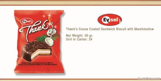 eysel thank's sandwich biscuit with marsmallow