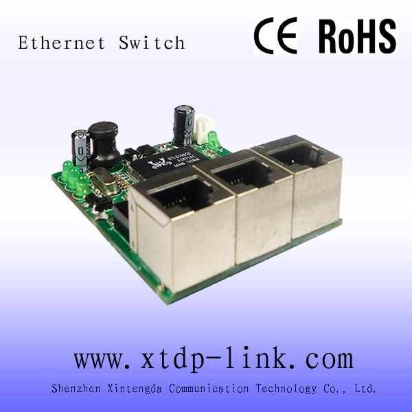 best design 3 port mini ethernet switch module