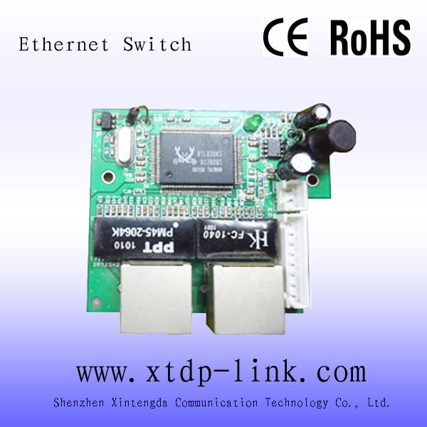 hot sale mini 2 port ethernet switch module