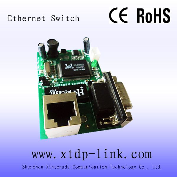 hot sale mini 2 port network hub module PCBA board best for POS/Webcam