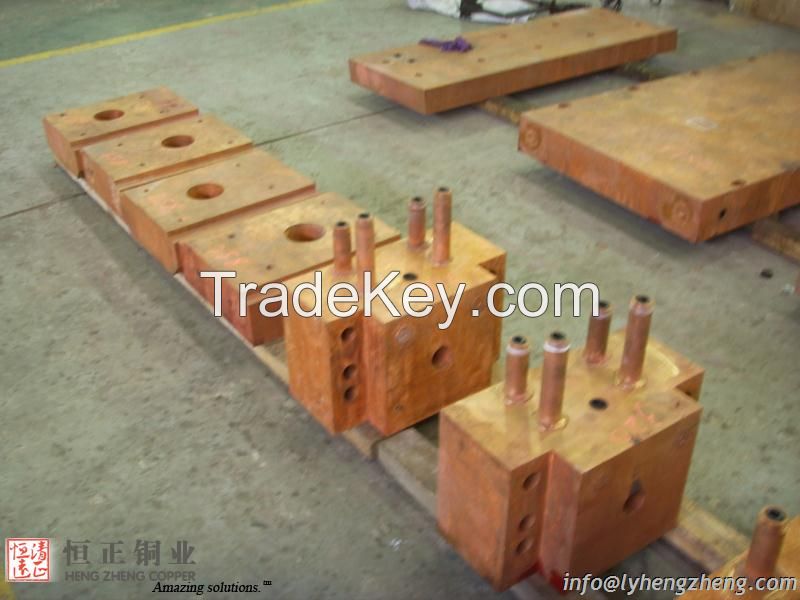 copper cooling stave, blast furnace cooling stave, copper cooling water jacket, Copper cooling jackets for smelting furnace,