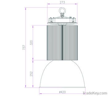 High power cree led high bay light 300w meanwell waterproof outdoor