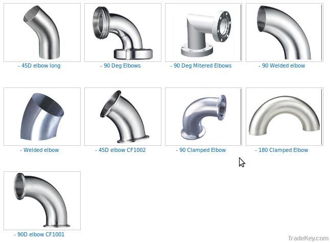 sanitary stainless steel 90D elbow
