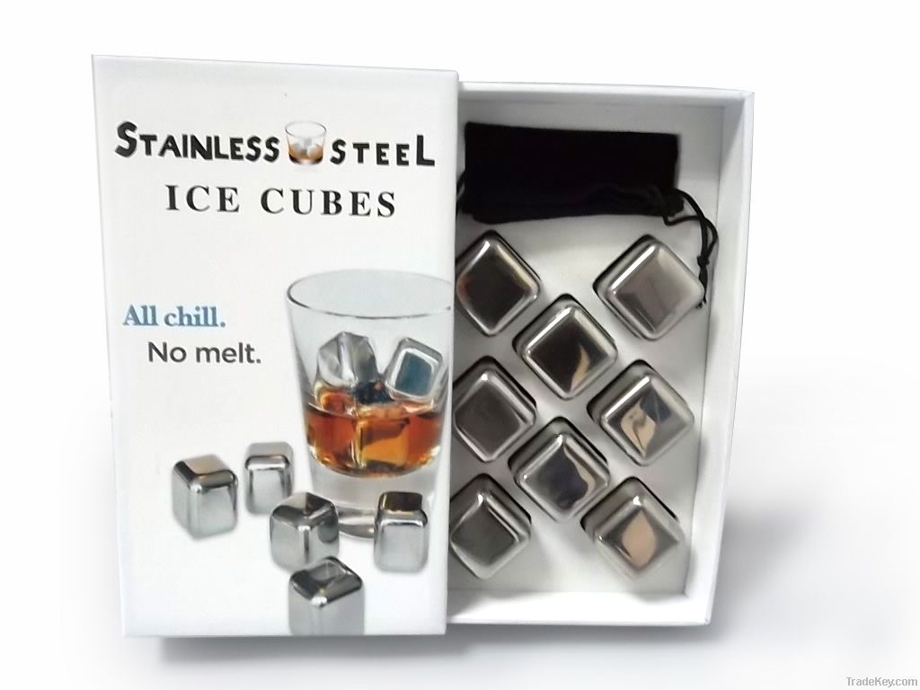 Stainless steel whisky cube, whisky stone