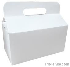 Foldable plain white cardboard box