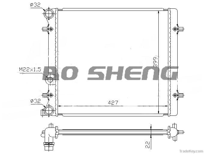 Radiator, Engine cooling for Audi Vw Skoda Seat