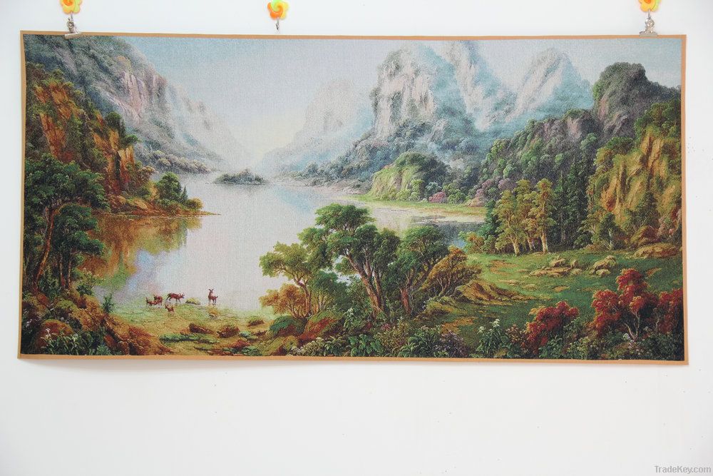 wall hangings embroidery picture with landscape