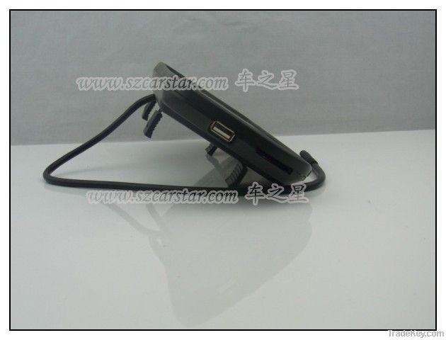 7 Inch Car Rearview Mirror TFT LCD Monitor with MP5 USB SD