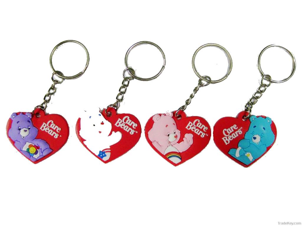 Promotion beautiful 3D soft PVC key chain