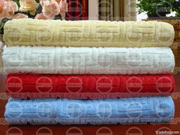 plain dyed jacquard towel