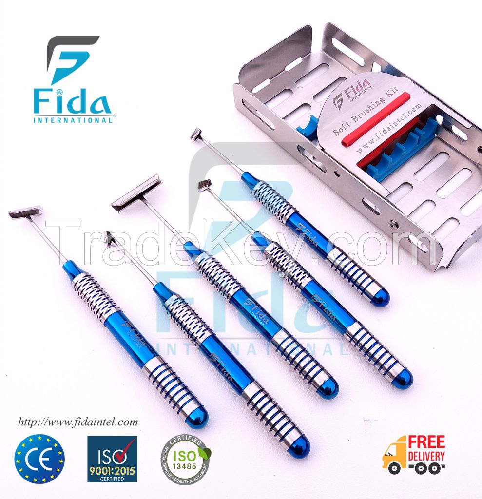 Dental Soft Brushing Kit set of 5 Dental Implant Surgery Instruments Kit