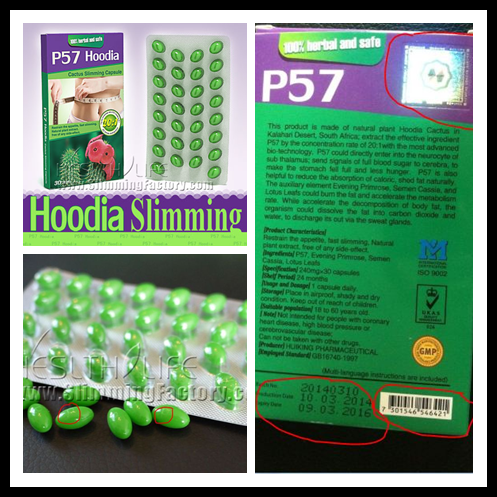 P57 hoodia Cactus Slimming Capsule With Hologram And Barcode