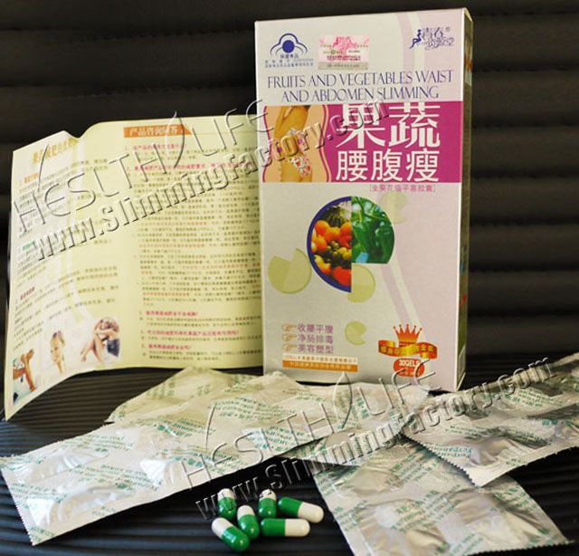 Natural Fruit  Vegetable Slimming Waist and Abdomen Weight Loss Capsule, Original Weight Loss Diet Pill