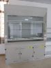 steel fume hood with acid storage cabinet.