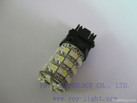 T20 SMD3528 60LEDs 3157 dual color White Amber switchback LED turn sig
