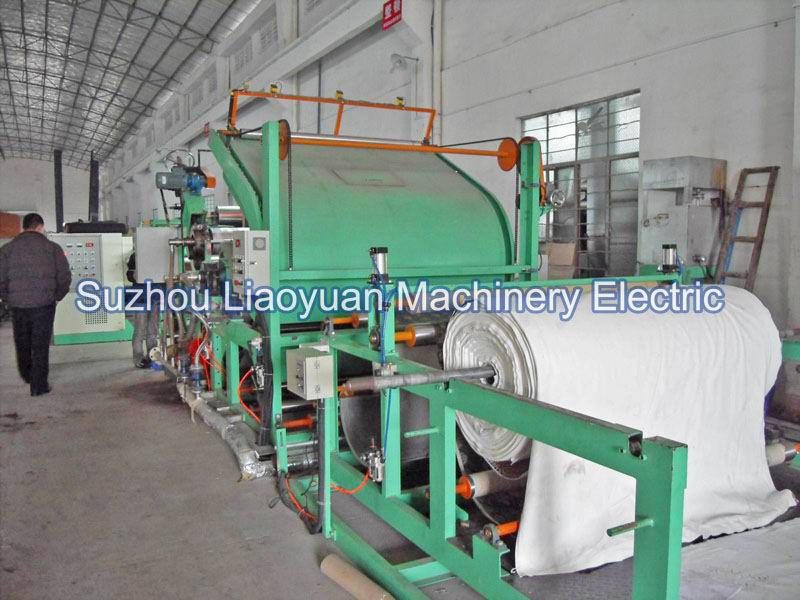 Synthetic leather embossing machine