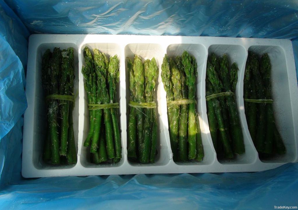 frozen green asparagus bundles