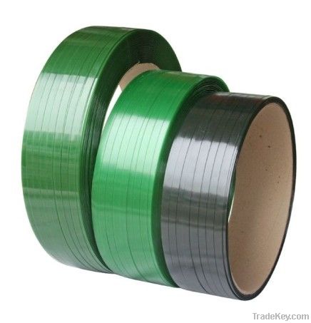 Green / black embossed smooth PET packing strapping band blet